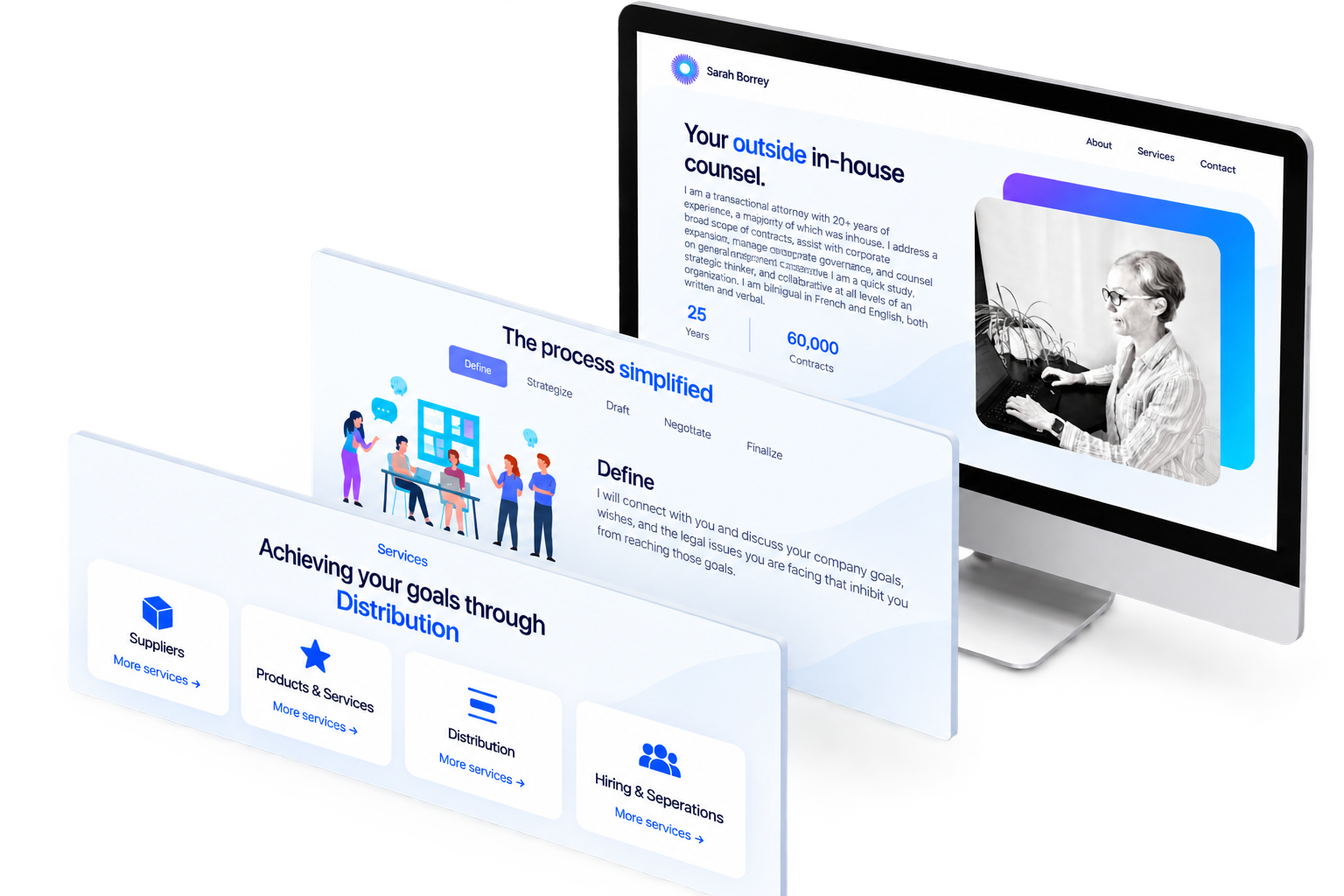 Final Borrey Law website mockup